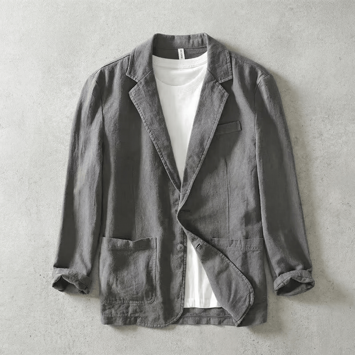 Men's Linen Blend Tailored Blazer Jacket
