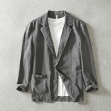 Men's Linen Blend Tailored Blazer Jacket
