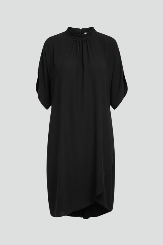 Mock Neck Mini Dress with Slit Sleeves for Women