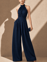 Montserrat Halter Blouse and Palazzo Pants Two-Piece Co-Ord Set for Women