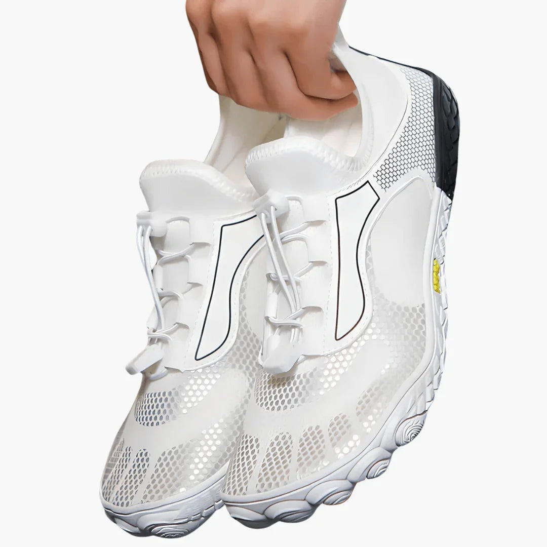 Lightweight Barefoot Sneakers with Breathable Mesh Upper and Toggle Lace Closure