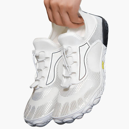 Lightweight Barefoot Sneakers with Breathable Mesh Upper and Toggle Lace Closure