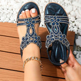 Women's Embellished Cushioned Sandals with Adjustable Straps