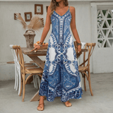 Women's Paisley Print Boho Maxi Summer Dress