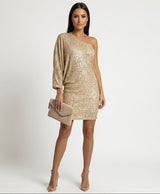 Aurélie Fontaine One Shoulder Sequin Mini Dress for Cocktail Parties