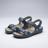 Orthopedic Walking Sandals with Adjustable Straps and Low Wedge Sole