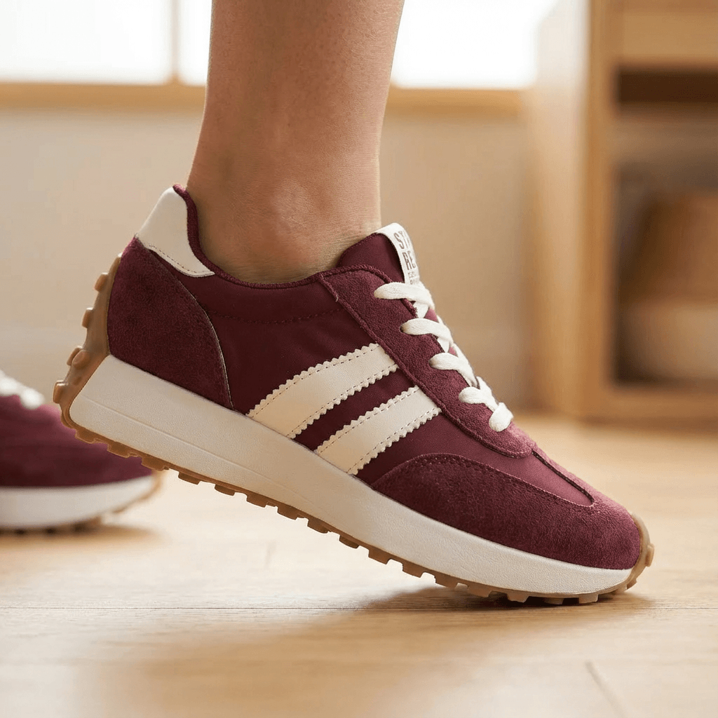 Velora Retro Suede Colorblock Cushioned Platform Sneakers for Women