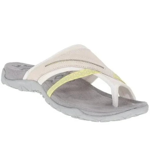 Comfortable Cross-Strap Toe-Loop Slide Sandals with Cushioned Footbed