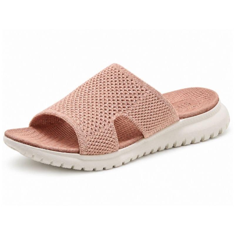 Comfortable Breathable Perforated Slide Sandals with Chunky Sole for Summer
