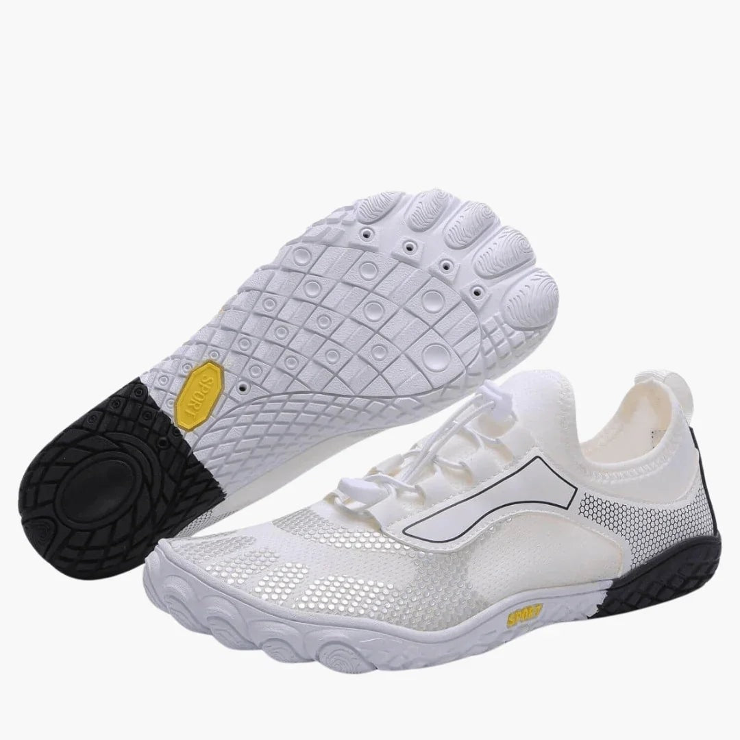 Lightweight Barefoot Sneakers with Breathable Mesh Upper and Toggle Lace Closure
