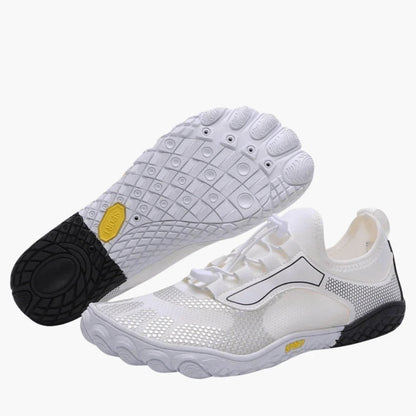 Lightweight Barefoot Sneakers with Breathable Mesh Upper and Toggle Lace Closure