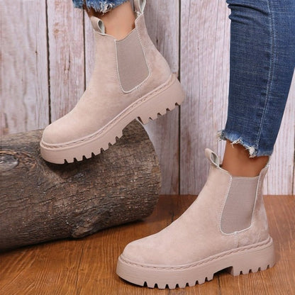 Valeria Moretti | Platform Chelsea Ankle Boots with Grip Sole