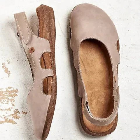 Cutout Slingback Cushioned Sandals with Adjustable Strap