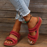 Women's Wedge Slide Sandals with Cushioned Comfort Sole