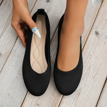 Women's Breathable Knit Comfort Shoes with Non-Slip Sole
