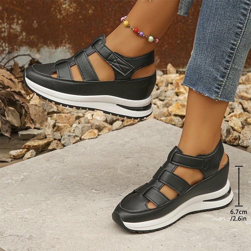 Sabella Closed-Toe Orthopedic Sandals with Cushioned Platform Sole