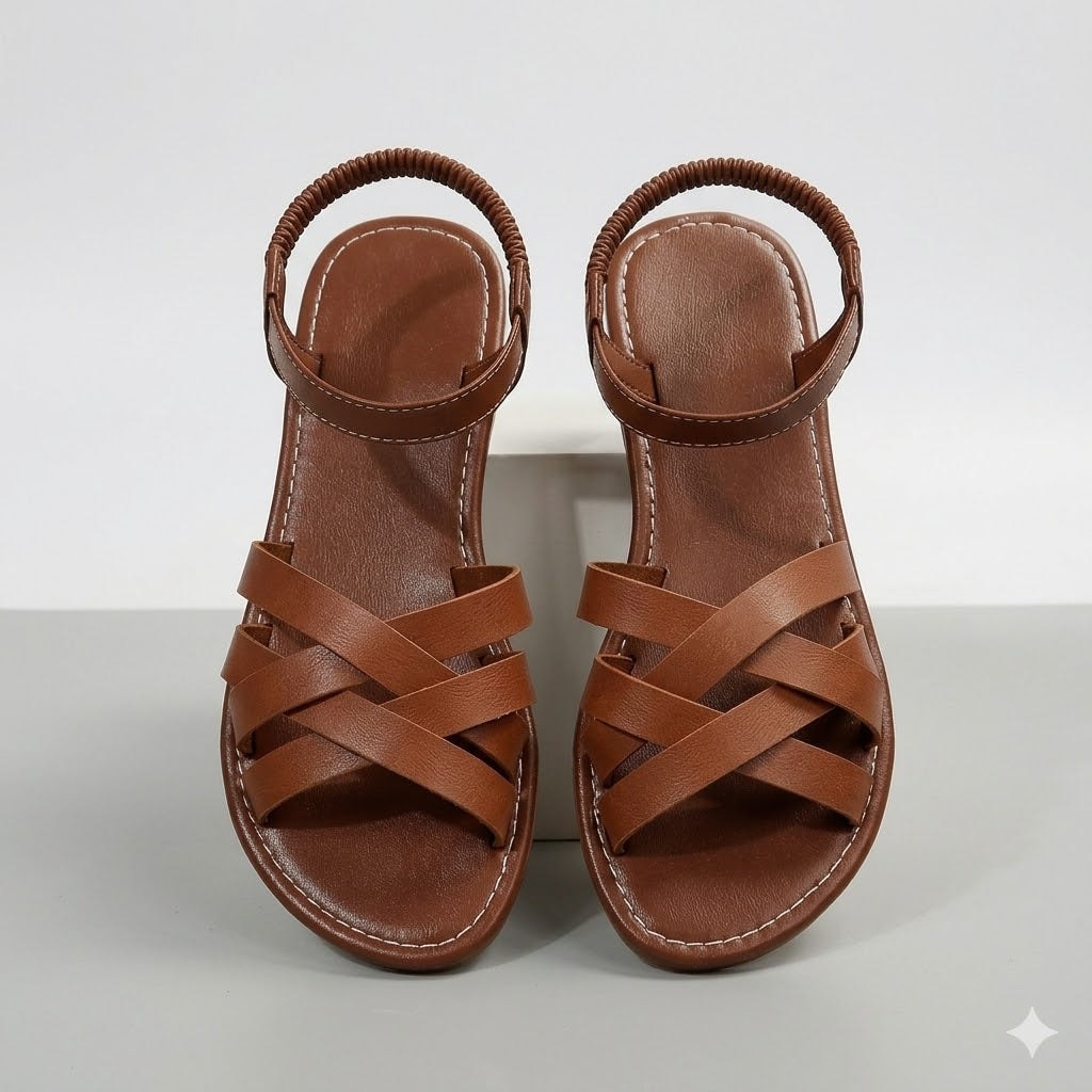 Sicily Woven Leather Orthopedic Sandals with Cushion Support for Women