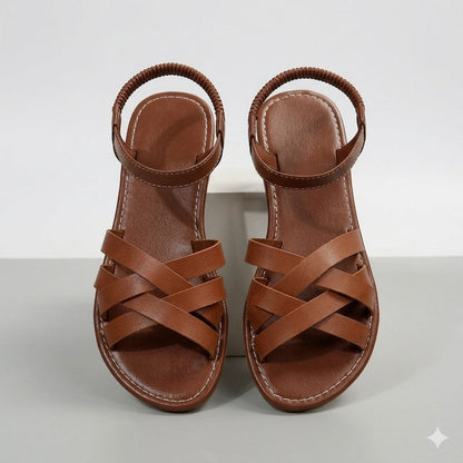 Sicily Woven Leather Orthopedic Sandals with Cushion Support for Women