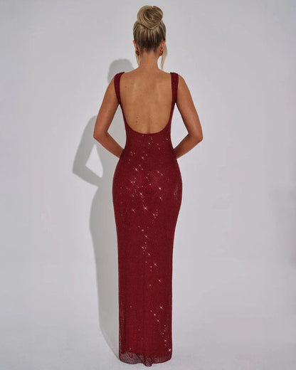 Scarlett Devereux Sequin Maxi Christmas Dress for Women