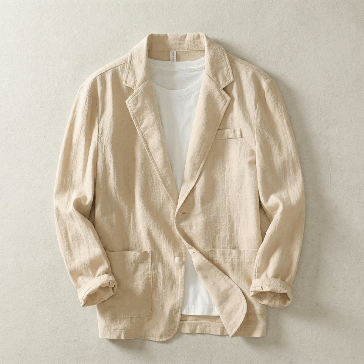 Men's Linen Blend Tailored Blazer Jacket