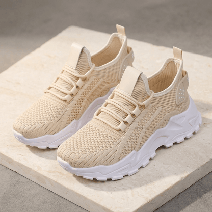 Aerloom Women's Cushioned Knit Sneakers with Slip-On Comfort