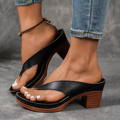 Marilyn Orthopedic Heeled Thong Sandals for Women
