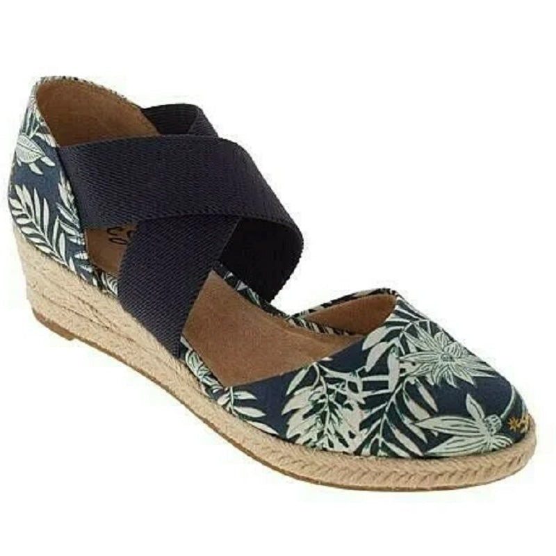 Espadrille Wedge Sandals with Crisscross Straps for Women