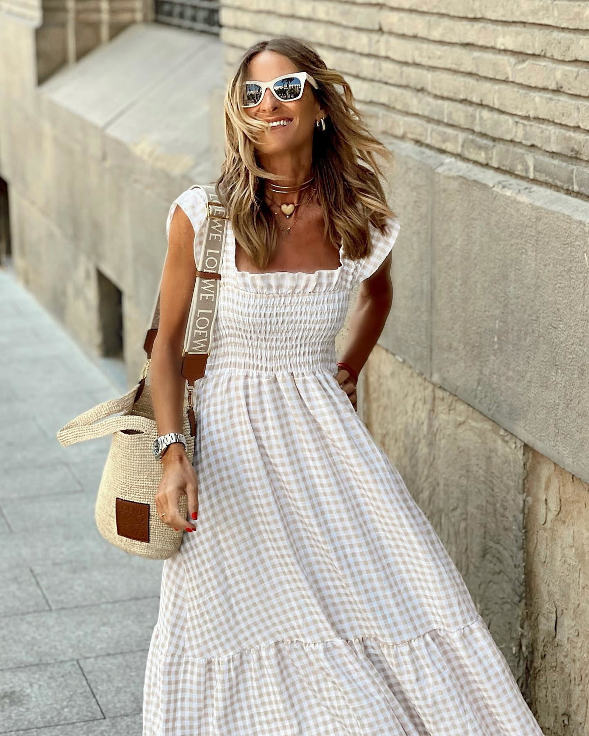 Francesca Flutter Sleeve Maxi Dress with Smocked Bodice