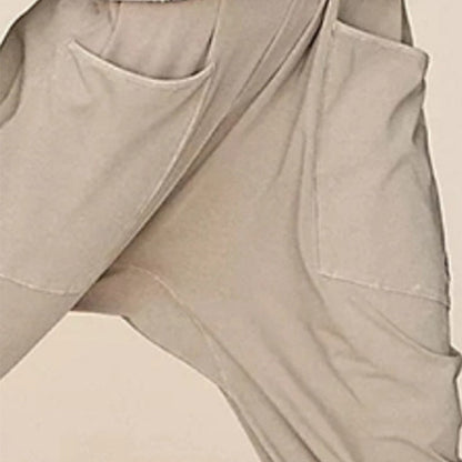 Sarah Slouchy V-Neck Sleeveless Jumpsuit with Oversized Patch Pockets