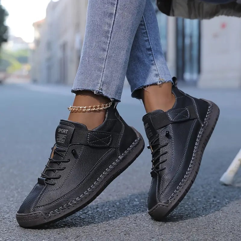 Women's Suede Comfort Sneakers with Orthopedic Cushioned Insole