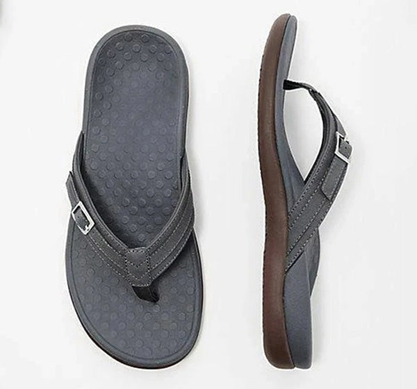 Daryl Orthopedic Thong Sandals with Contoured Arch Support and Buckle Strap