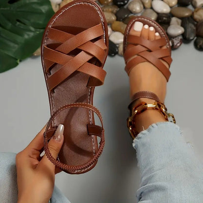 Sicily Woven Leather Orthopedic Sandals with Cushion Support for Women