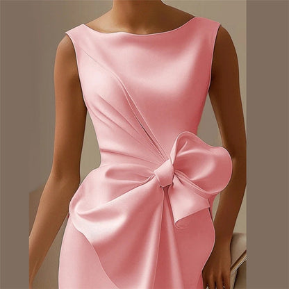 Cordelia Ashworth Bow Detail Midi Sheath Dress for Christmas Dress Occasions
