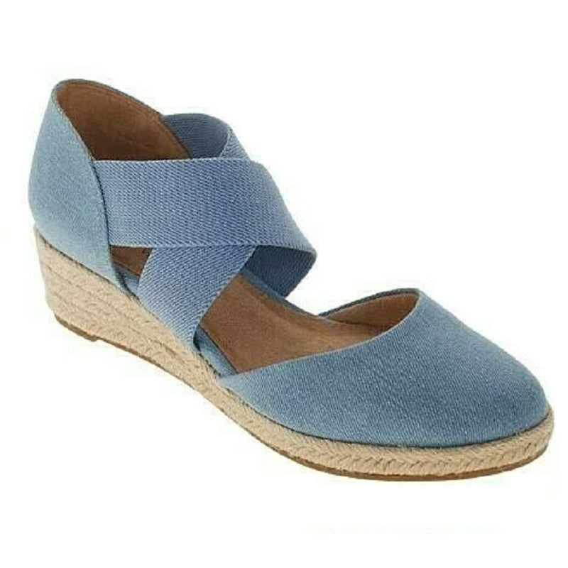 Espadrille Wedge Sandals with Crisscross Straps for Women