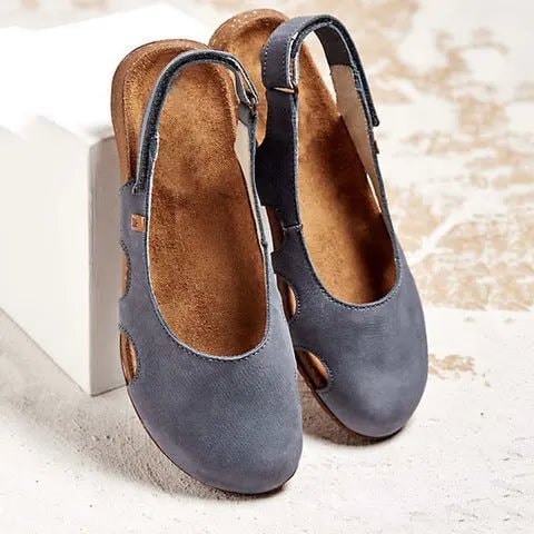 Cutout Slingback Cushioned Sandals with Adjustable Strap