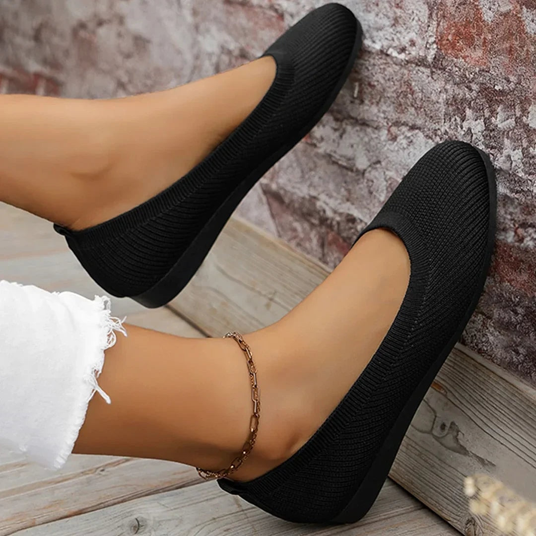 Women's Breathable Knit Comfort Shoes with Non-Slip Sole