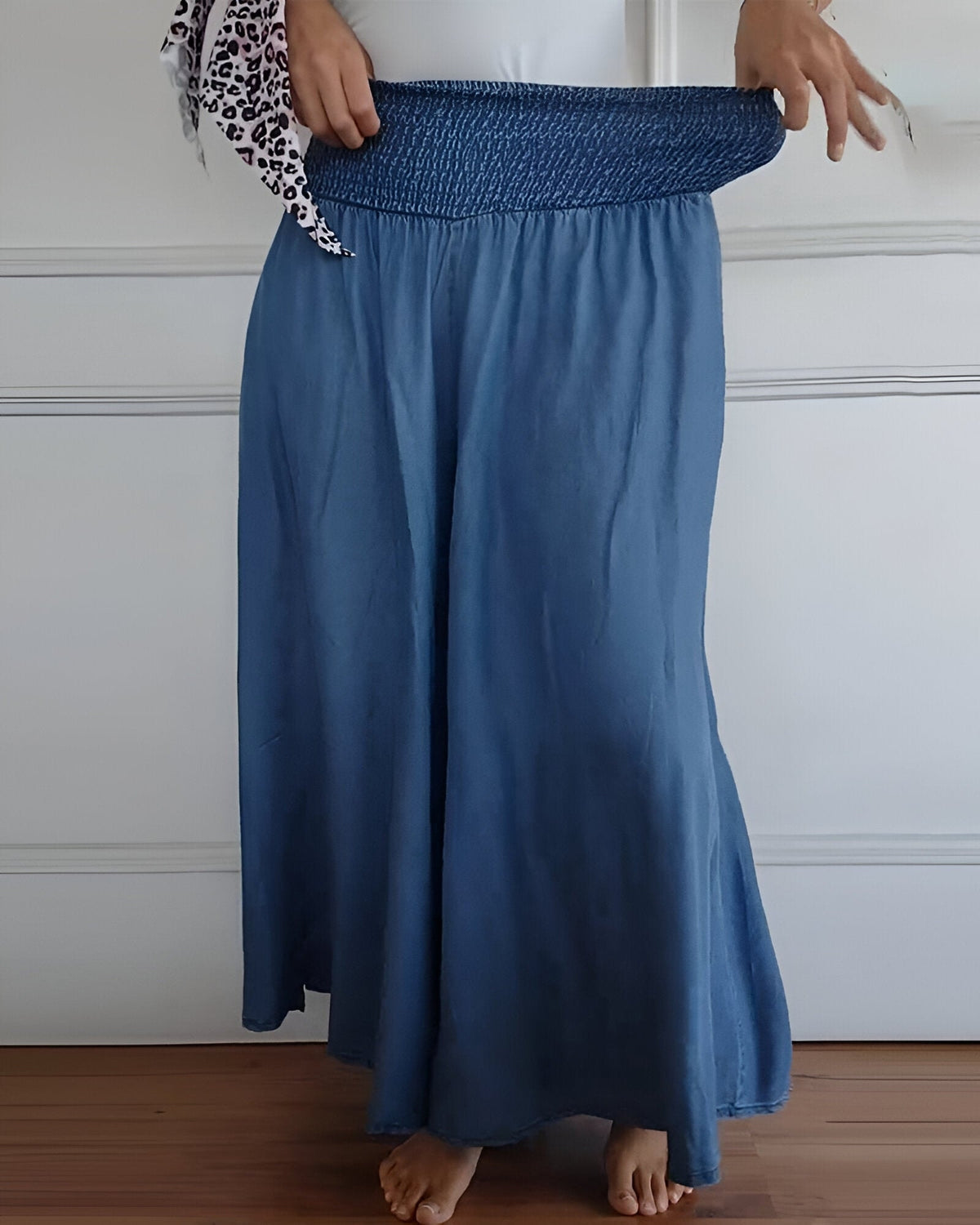 Lorraine Elastic-Waist Wide-Leg Linen Pants for Women