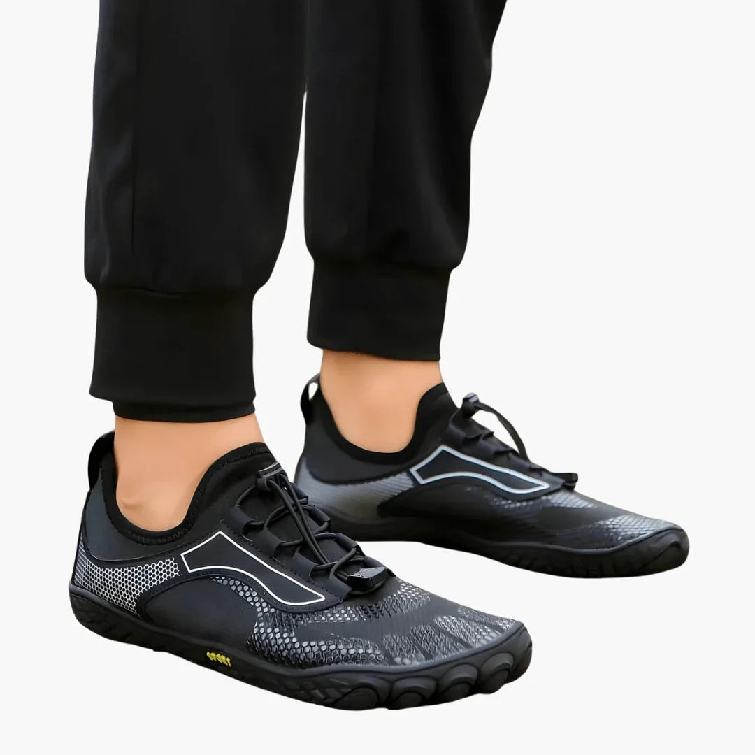 Lightweight Barefoot Sneakers with Breathable Mesh Upper and Toggle Lace Closure