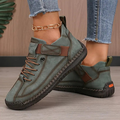 Women's Suede Comfort Sneakers with Orthopedic Cushioned Insole