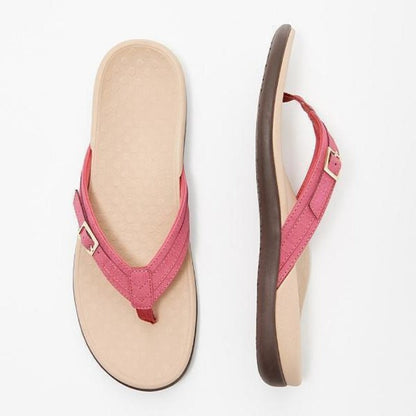 Daryl Orthopedic Thong Sandals with Contoured Arch Support and Buckle Strap