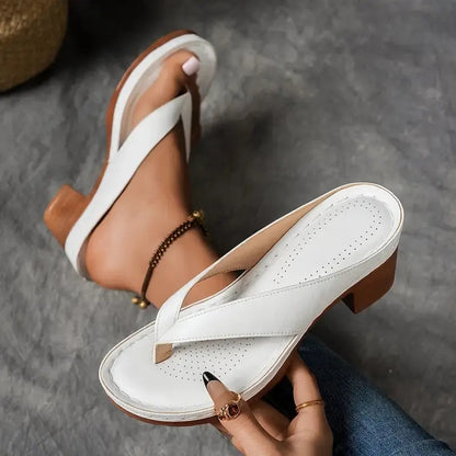 Marilyn Orthopedic Heeled Thong Sandals for Women