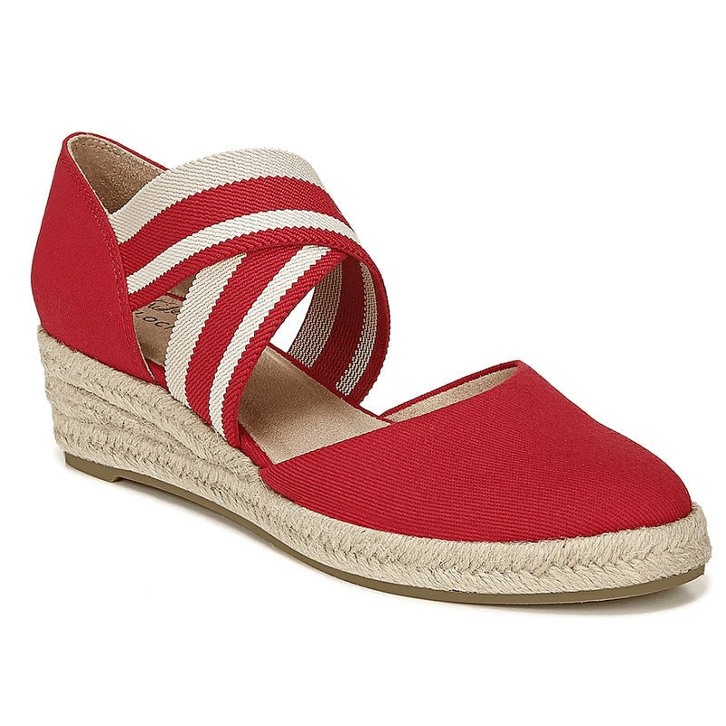 Espadrille Wedge Sandals with Crisscross Straps for Women
