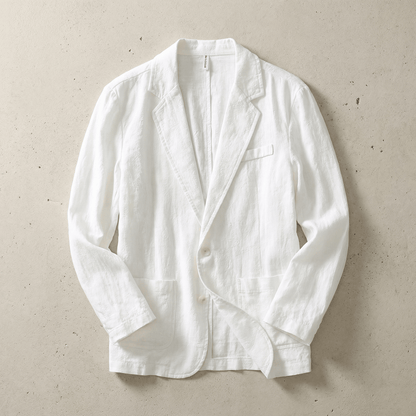 Men's Linen Blend Tailored Blazer Jacket