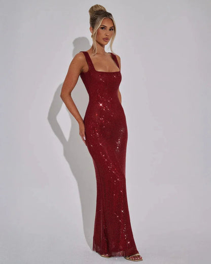 Scarlett Devereux Sequin Maxi Christmas Dress for Women