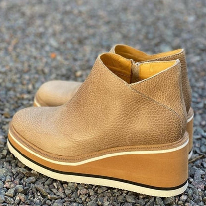 Madeline Rossi Platform Ankle Boots with Side Zip for Women