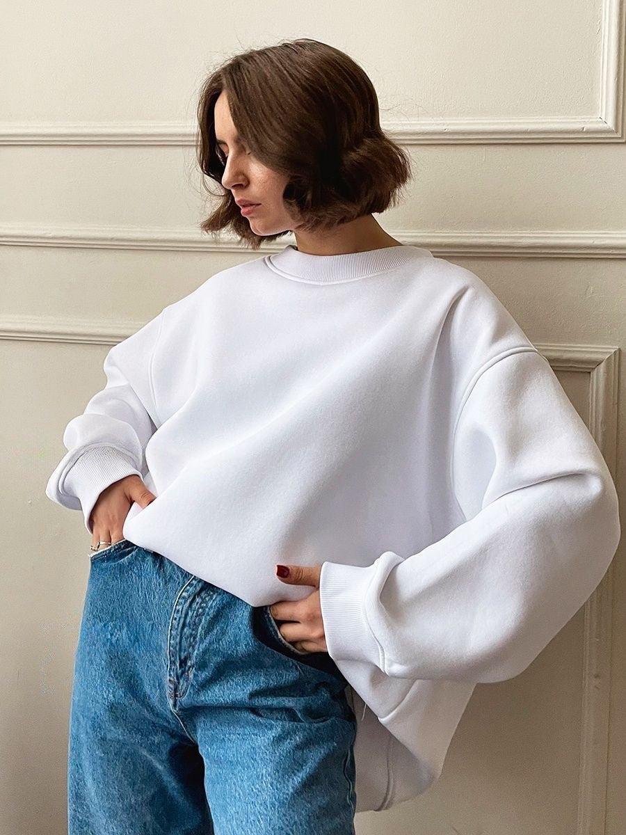 Oversized Relaxed Fit Knit Sweater for Everyday Layering
