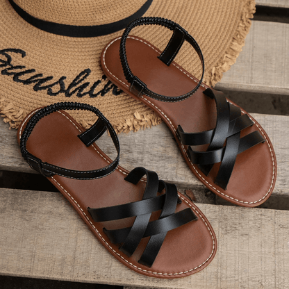 Sicily Woven Leather Orthopedic Sandals with Cushion Support for Women