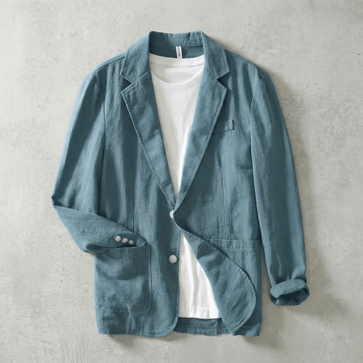 Men's Linen Blend Tailored Blazer Jacket