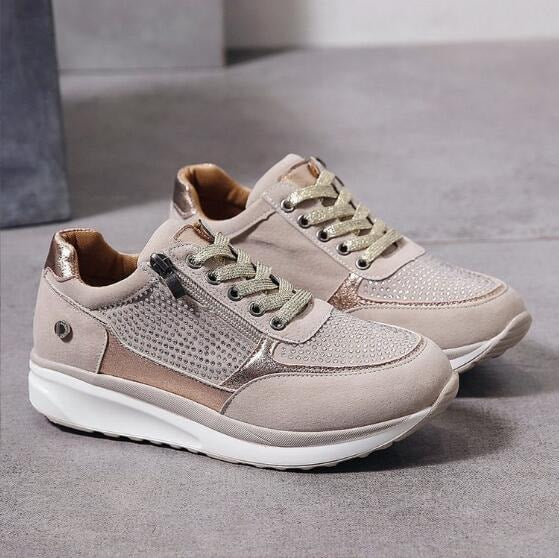 Isabella Lightweight Comfort Sneakers with Rhinestone Detail