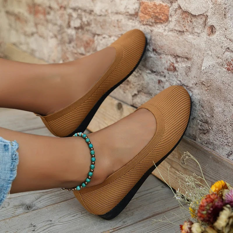 Women's Breathable Knit Comfort Shoes with Non-Slip Sole